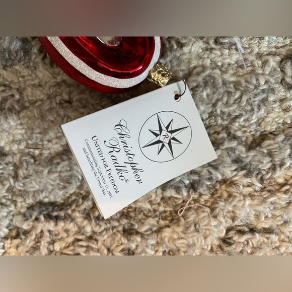 Christopher Radko Patriotic Ornament United For Freedom NEW Sept 11 USA Flag - Picture 4 of 6